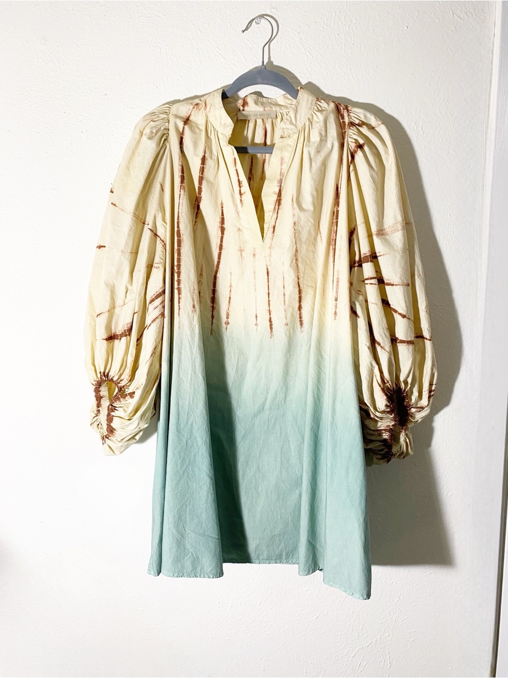 Vanessa Bruno Vanessa Ombre Blouson-Sleeve Mini Shift Dress